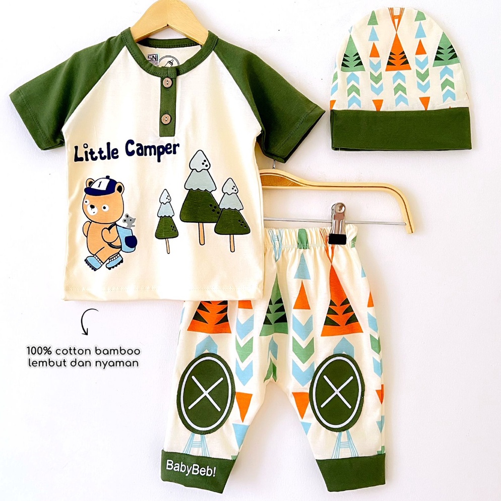 Special Price BERSERTIFIKASI SNI Premium Bamboo BabyBeb Baju setelan kaos celana pergi jalan lucu an