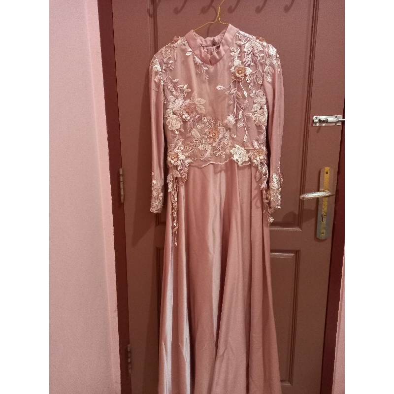 preloved kebaya dress nude pink
