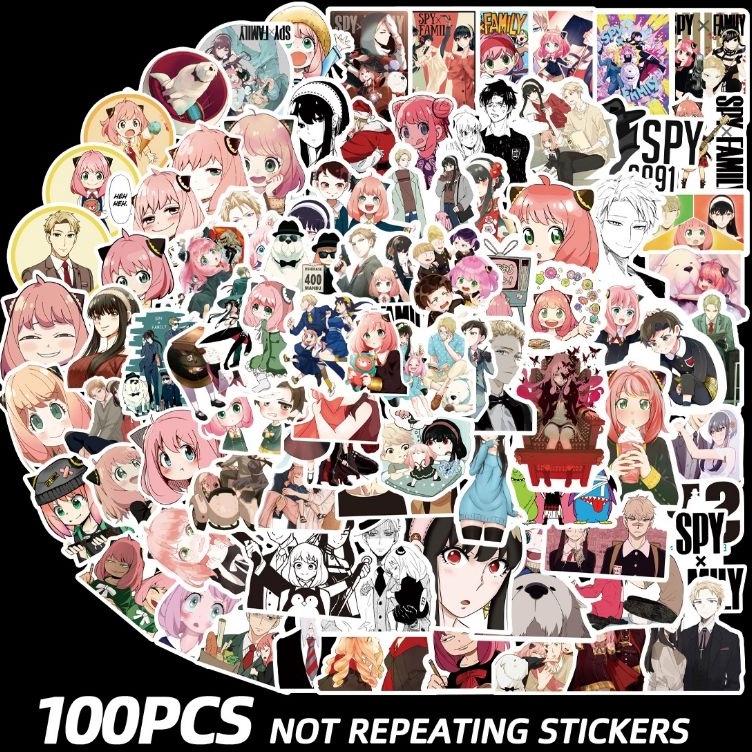 

Grosir Khusus 1pcs Sticker Spy x Family Loid Anya Forger Stiker Laptop HP Anti Air