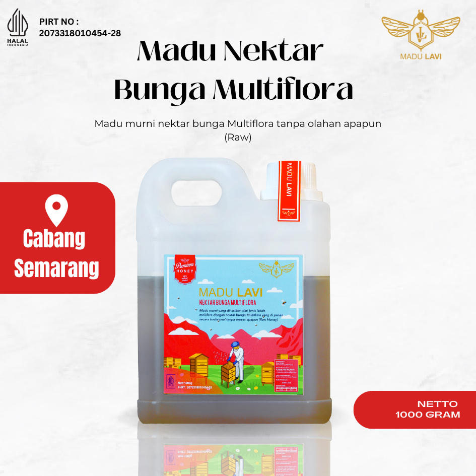 

Madu Lavi Madu Multiflora Super 1Kg Murni 100% Tanpa Campuran