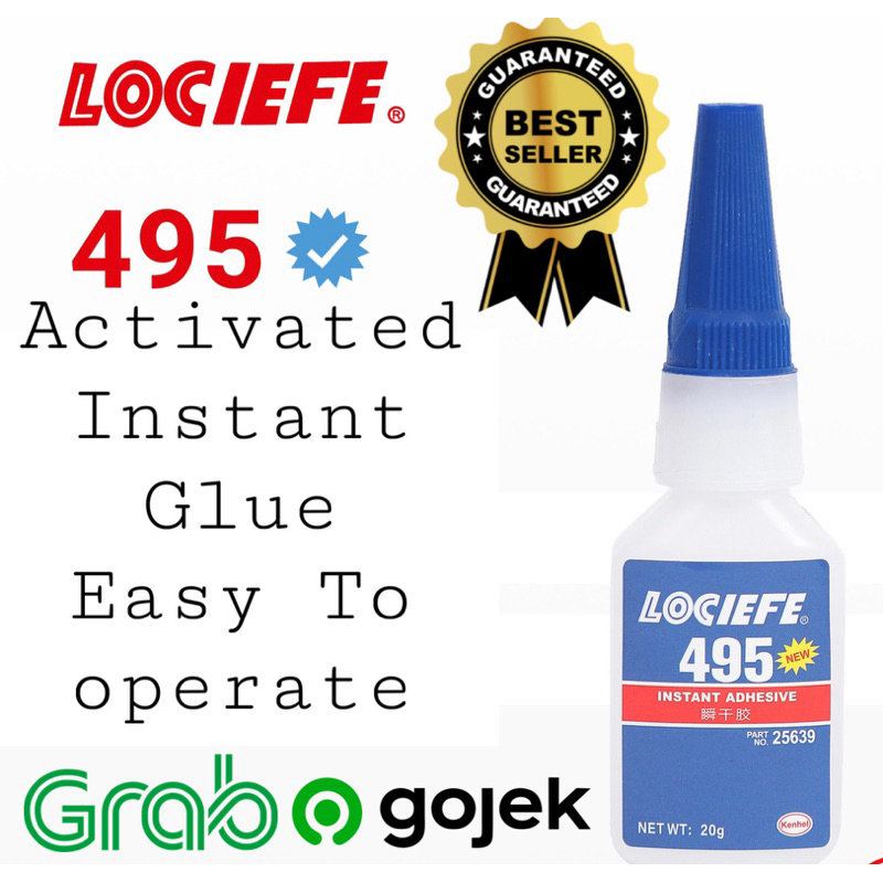 

LEM LOCTITE 495 20GR ORIGINAL - LOCTITE 495 20 GRAM/ LEM BESI PLASTIK/ LEM SEPATU