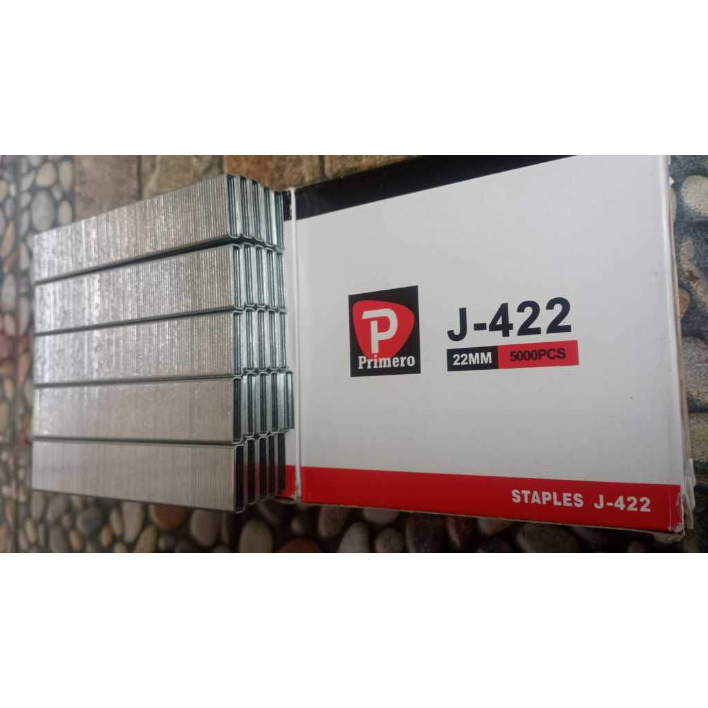 

422J Isi Staples Mesin Paku Tembak U Mata Air Nailer Nail Gun Angin Stapler Jok Motor 422 J