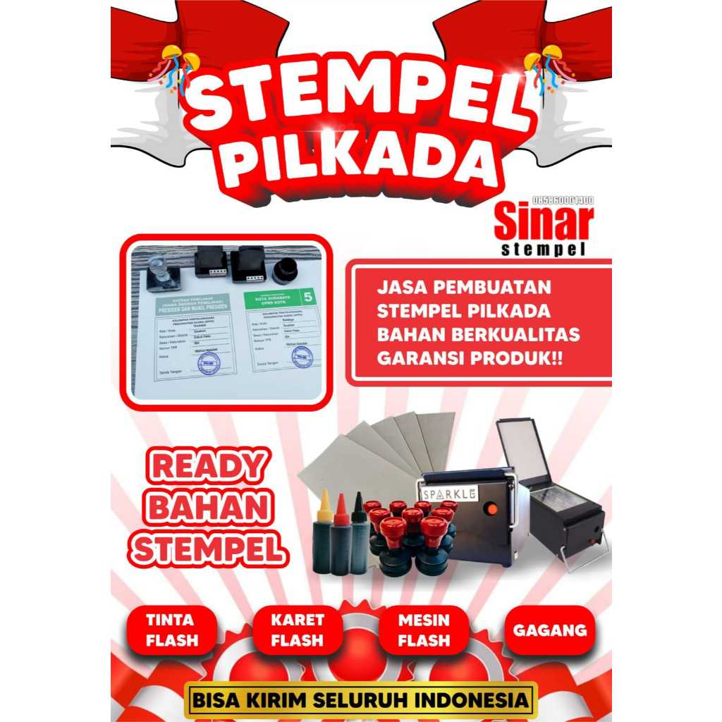 

Jual Paket Hemat Bahan Stempel Flash Paket bahan Stempel Flash Murah ,Gagang Stempel,Karet Flash Dan Tinta Flash
