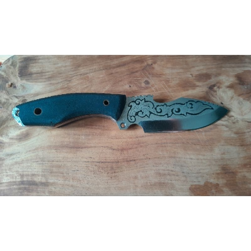 Pisau Bushcraft Survival Camping Ukir Antik Unik Fulltang