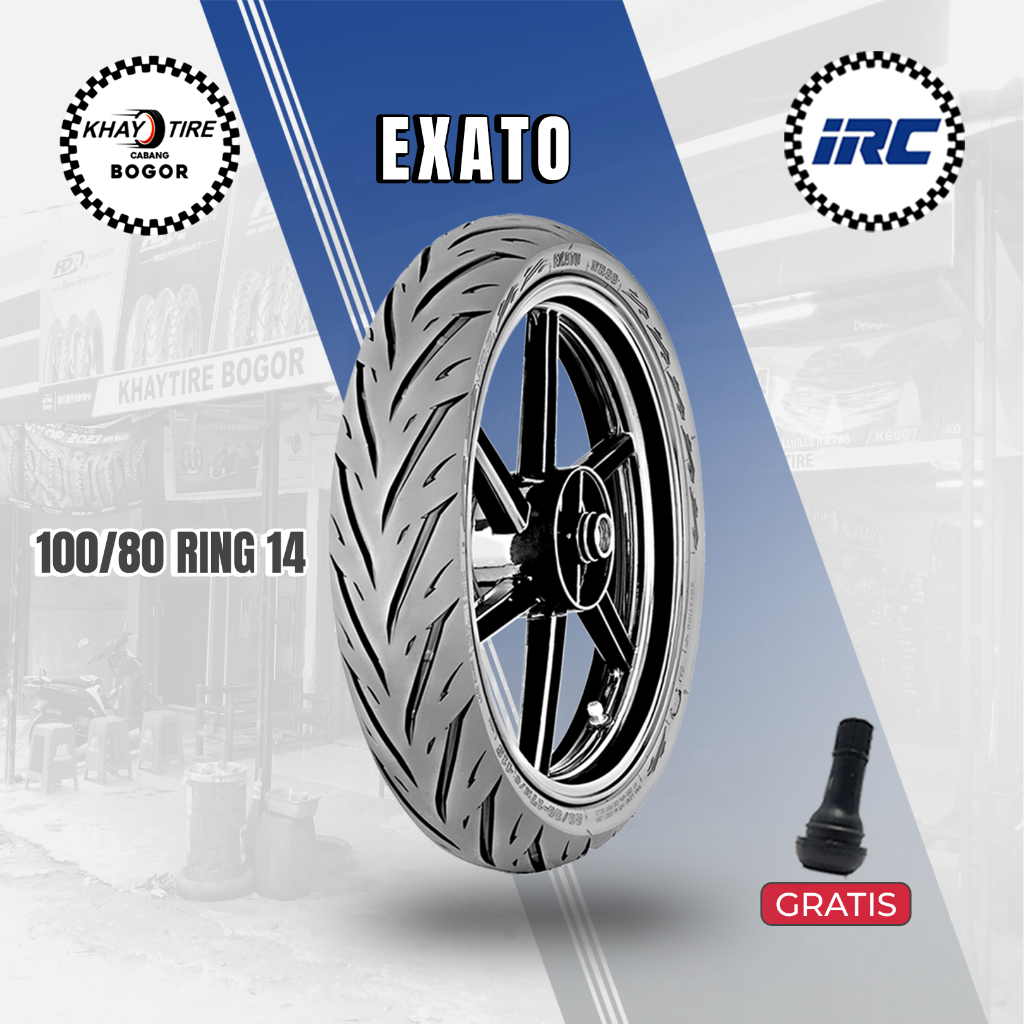 Ban Motor Matic IRC EXATO 100/80 Ring 14 Tubeless