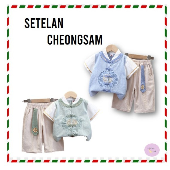 Baju Set Cheongsam Anak Import | Setelan Imlek Anak Murah & Bagus | Baju Imlek Anak Cewek & Cowok