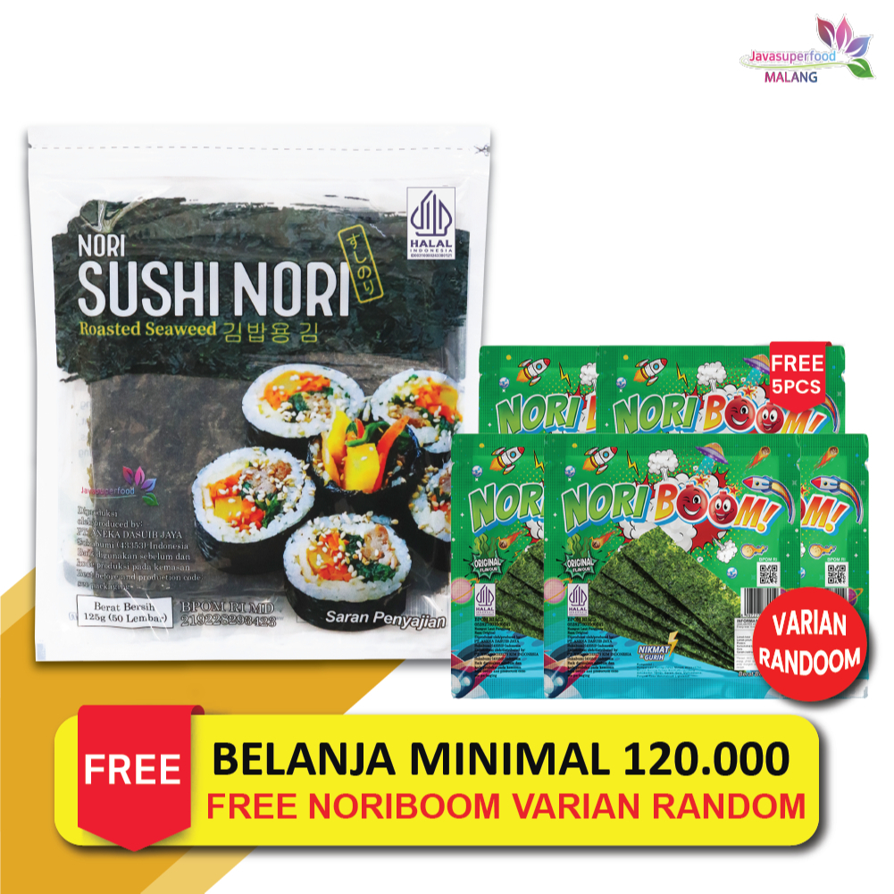 

Sushi Nori HALAL Seaweed 50 Lembar Rumput Laut Sushi Untuk Kimbab/ Gimbab