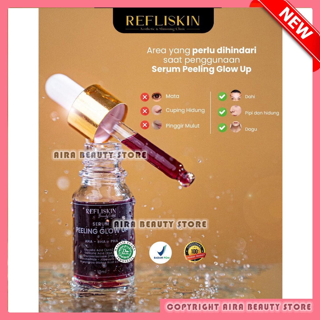 REFLISKIN SKINCARE SERUM PEEL WAJAH PEELING GLOW UP ORIGINAL BPOM