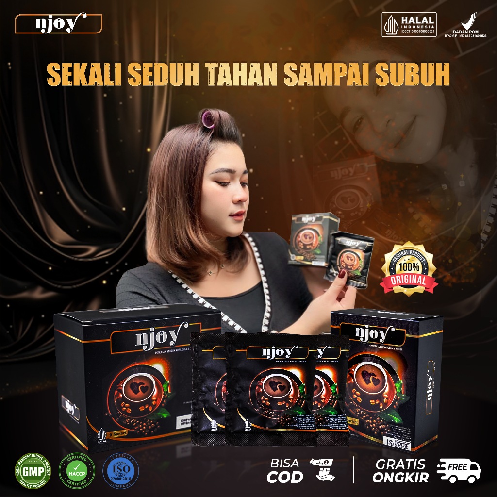 

Coffee NJoyy 3 BOX (PAKET SUPER HEMAT) Minuman Herbal Stamina Pria&WWanita Alami Tanpa efek Samping