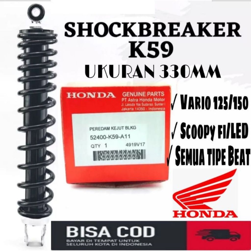 Ori Shock Belakang Honda Vario 125 eSP K59 ORI AHM - Skok ShockBreaker Motor Vario 150 eSP Original.