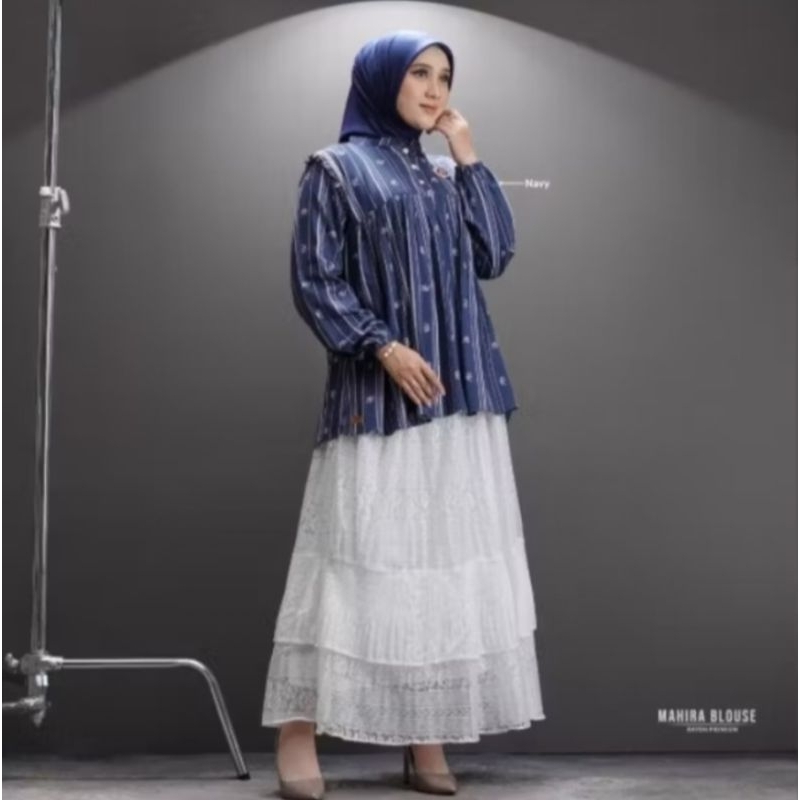 MAHIRA BLOUSE BY NADHEERA/BLOUSE RAYYON PREMIUM/ATASAN CEWEK