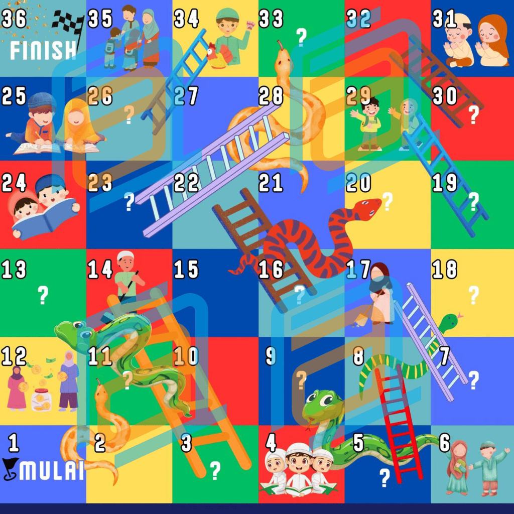 Ular Tangga Jumbo Mainan Edukasi Anak