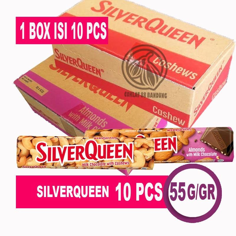 

SilverQueen 55gr Isi 10 Pcs - Almond, Mede & Mix Rasa - Edisi Khusus Spesial Hampers Hadiah Parcel