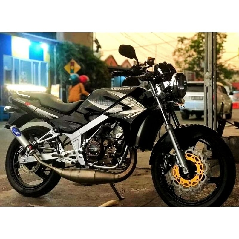 Striping lis sticker standar Kawasaki ninja ss 2012 hitam suriken stiker ninja ss silver hitam 2012