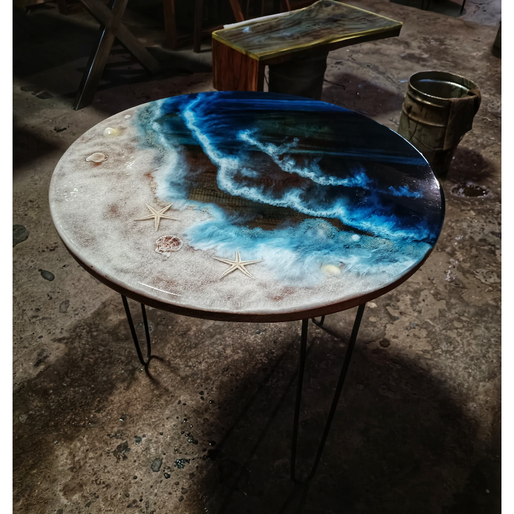 meja resin minimalis/meja ruang tamu/meja kayu kombinasi resin/meja resin/meja terbaru/meja kayu/mej