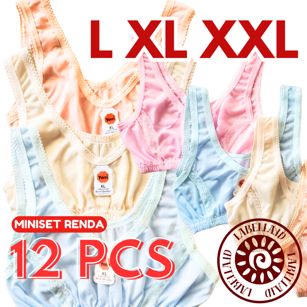 GROSIR 12 PCS MINISET REMAJA MURAH// MINISET RENDA SD/SMP/SMA SISE XL XXL LUSINAN LABELLAID