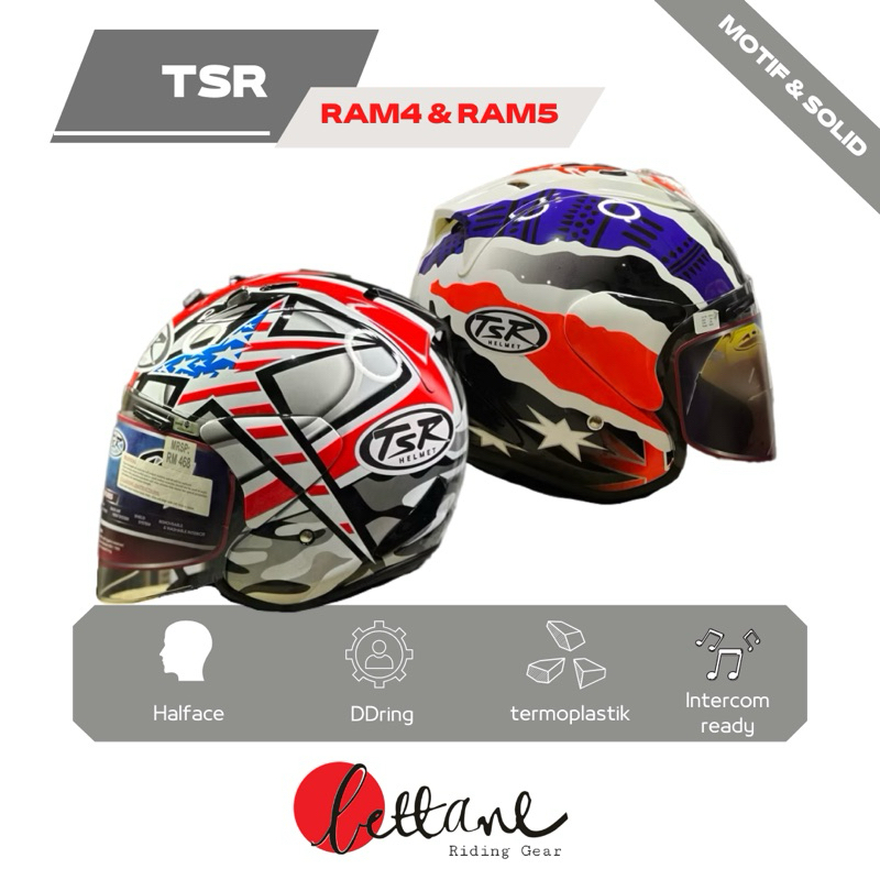 Helm TSR Ram4 Half Face Motif