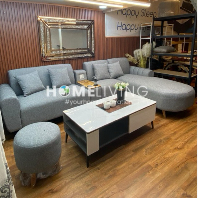 HOMELIVING FURNITURE - SOFA L SUDUT MUERTA MINIMALIS - FREE CUSTOME WARNA - KAIN MAVERICK