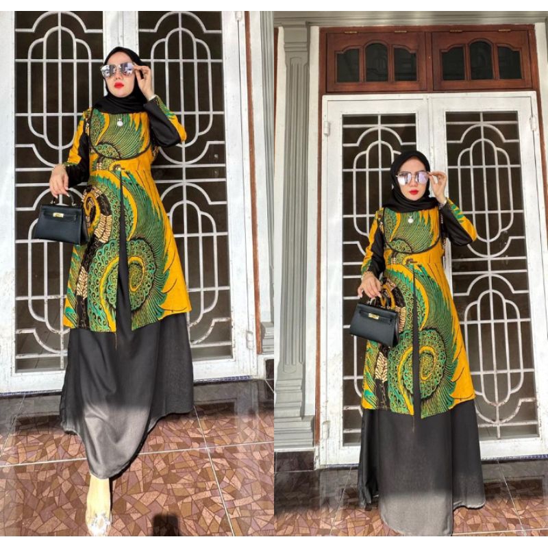 0874 Gamis Batik Ld 105 Pb 145