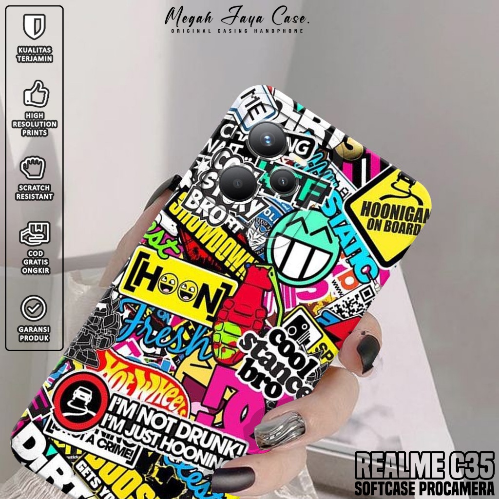 Case Realme C35 - Softcase Hp Realme C35 Motif GRAFF - Silikon Hp Realme C35 - Kondom Hp Realme C35 