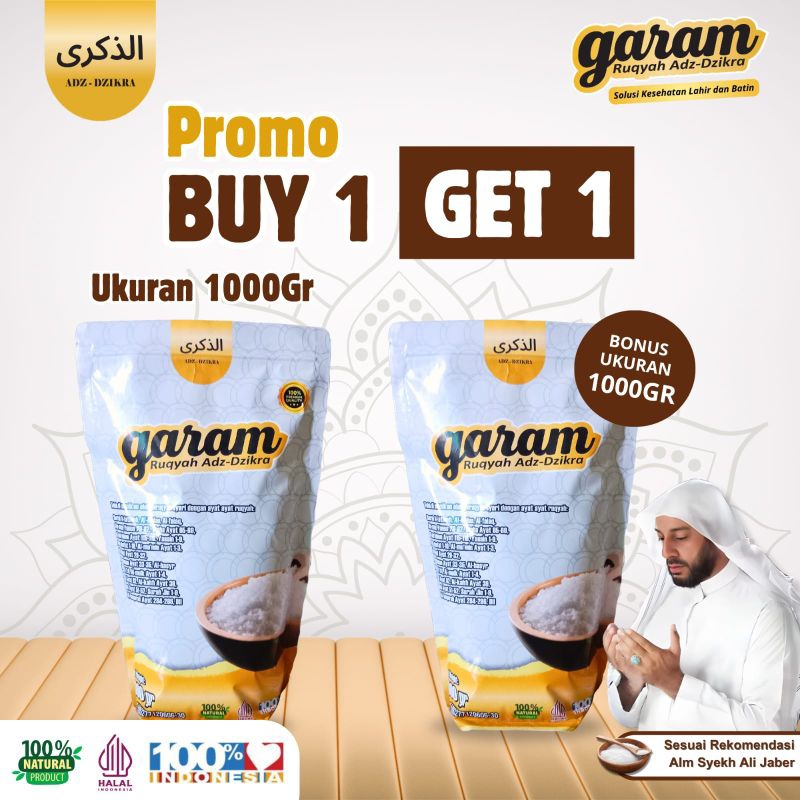 

BELI 1 GRATIS 1 | GARAM RUQYAH ADZ-DZIKRA KEMASAN 1000 GRAM