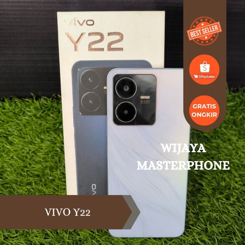 vivo Y22 Ram 6GB Internal 128GB HP Second Seken Bekas  Fullset [murah] hp murah