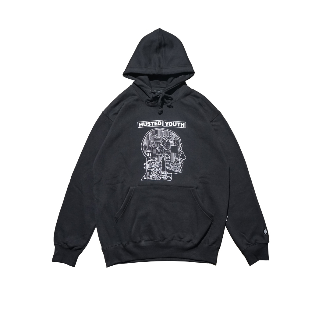 HUSTED MODULAR BLACK HOODIE