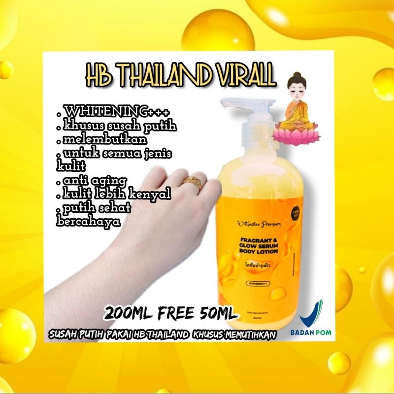 lotion racikan Thailand 200+50 ML ORIGINAL BPOM,hb Thailand virall bpom,lotion Thailand kemasan baru