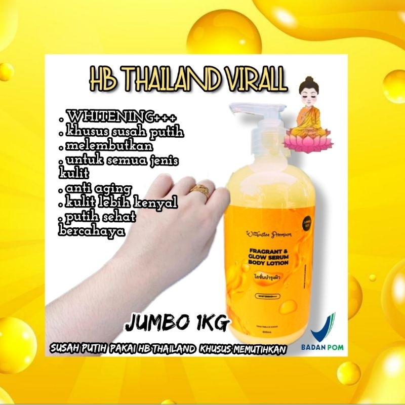 lotion racikan Thailand 1kg/1.000ML ORIGINAL BPOM,hb Thailand virall bpom,lotion Thailand kemasan ba