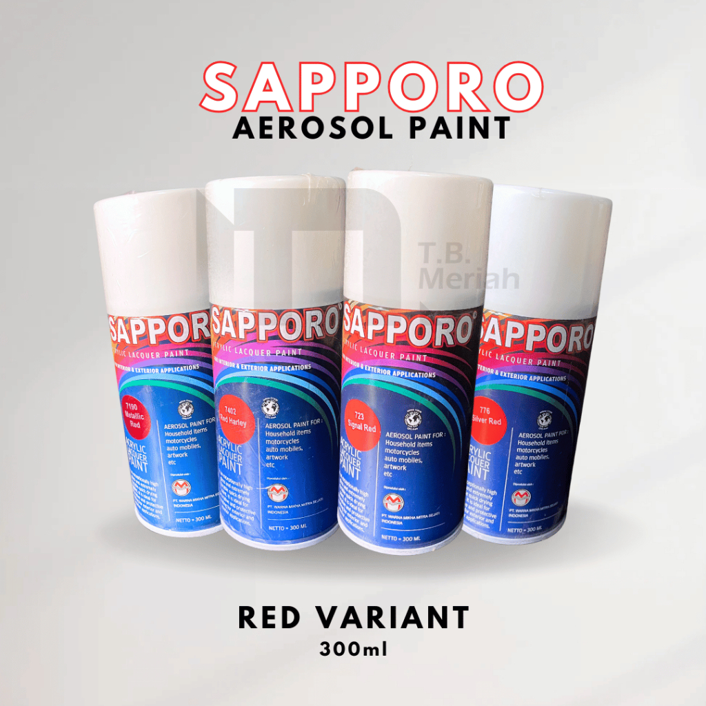 SAPPORO Pilok / Pilox / Pylox / Piloks / Cat Semprot Warna Merah / Red