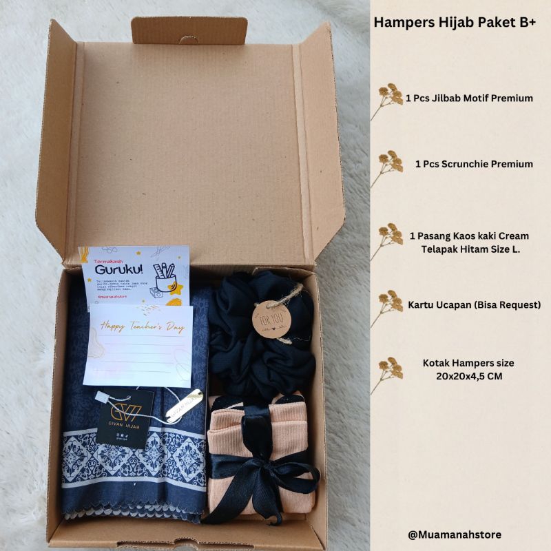

HAMPERS HIJAB/KADO HIJAB/ KADO UNTUK ULTAH, WISUDA, NIKAHAN, DLL