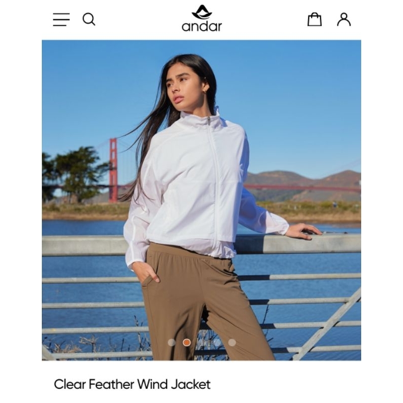 Andar Clear Feather Wind Jacket ~ Jaket running stylish wanita