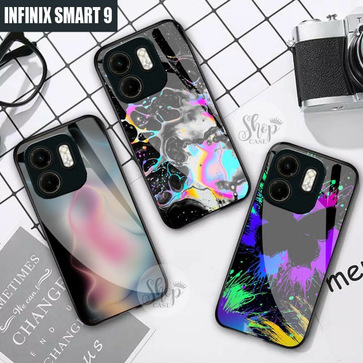 Softcase Glass Infinix Smart 9 case glossy Infinix Smart 9 Case Infinix Smart 9 case Infinix Smart 9