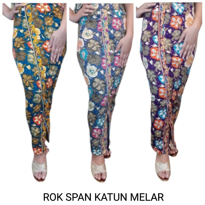 rok span bawahan kebaya panjang katun melar strait adem stretch batik kamen bali rok jadi ready stoc
