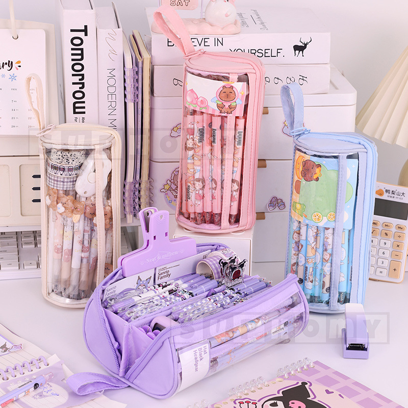 

Tempat alat tulis kotak pensil aesthetic Tas PenaTempat Pencil Tas Pensil kapasitas besar