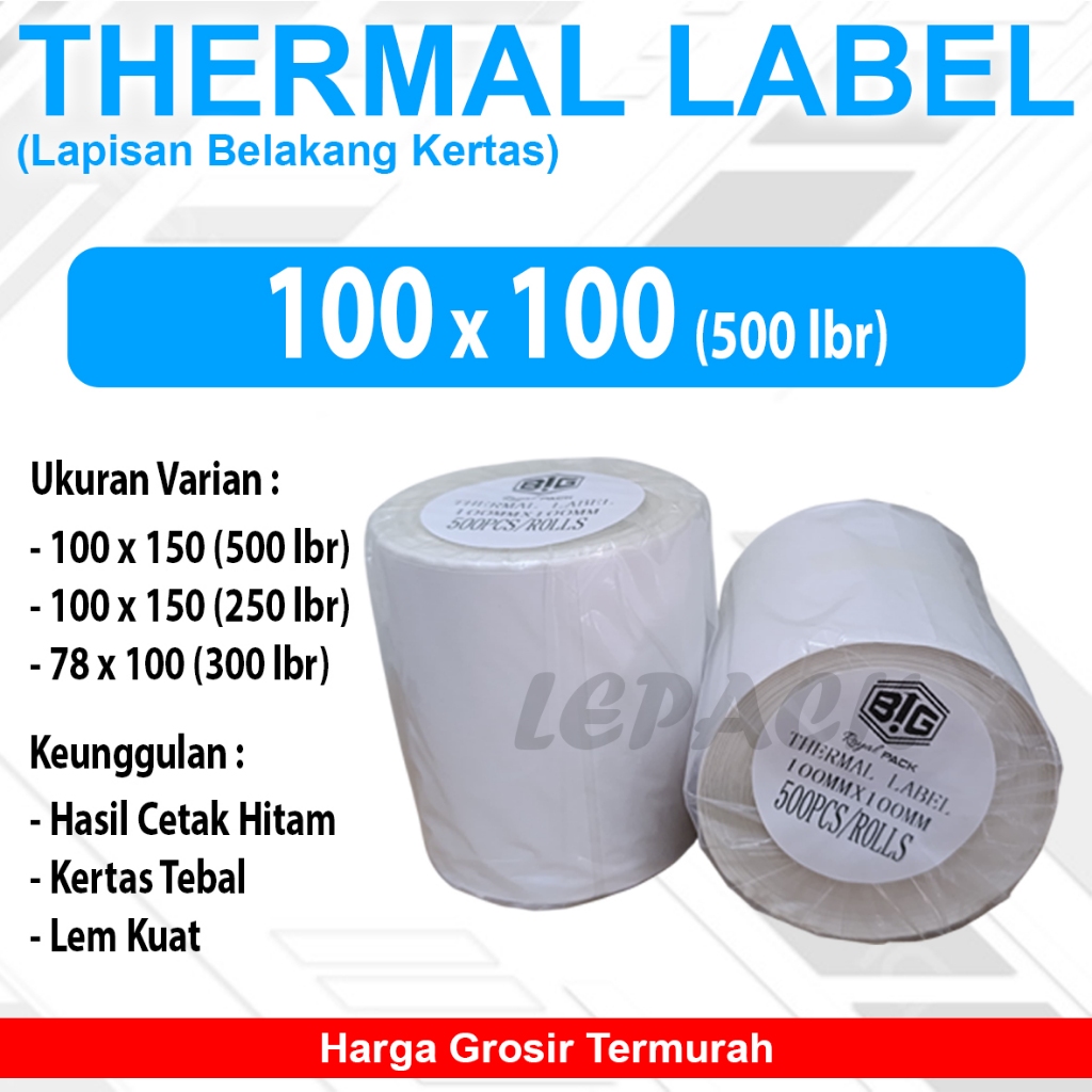 

Label Stiker Thermal 100x100 mm 500pcs Stiker Label Resi Stiker Barcode OLSHOP