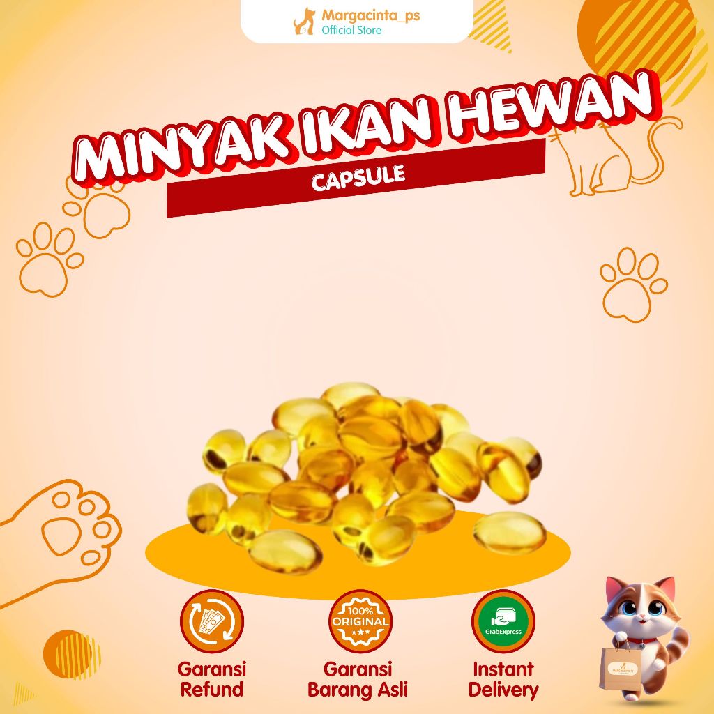 Minyak Ikan Kucing Persia Anggora Anjing Burung Premium