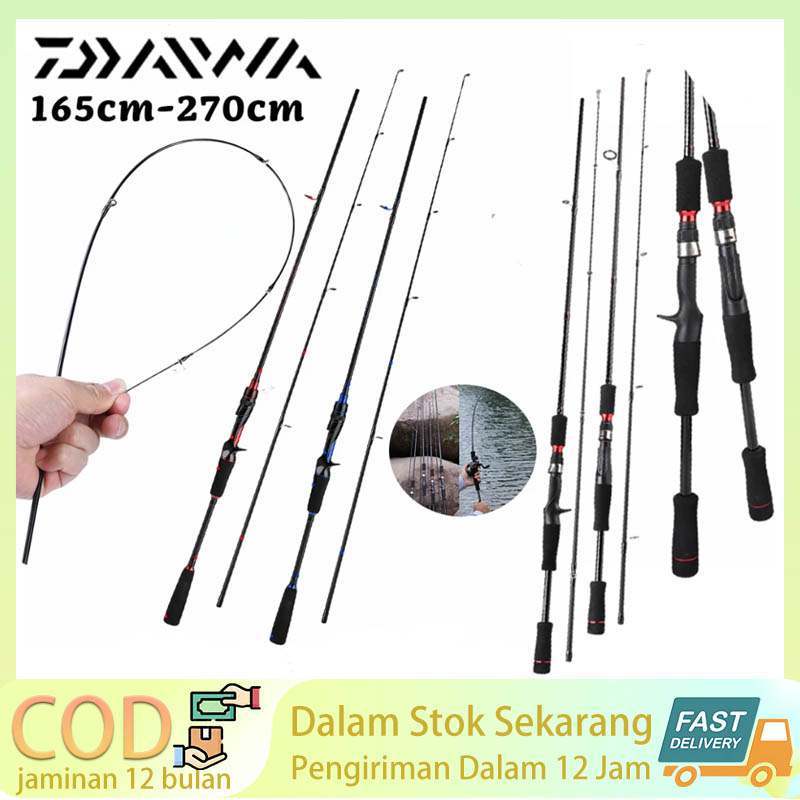INDONESIA SPOTDAIWA FISHING ROD JORAN PANCING CARBON SUTET 2 BAGIAN TONGKAT PANCING PUTAR/CASTING M