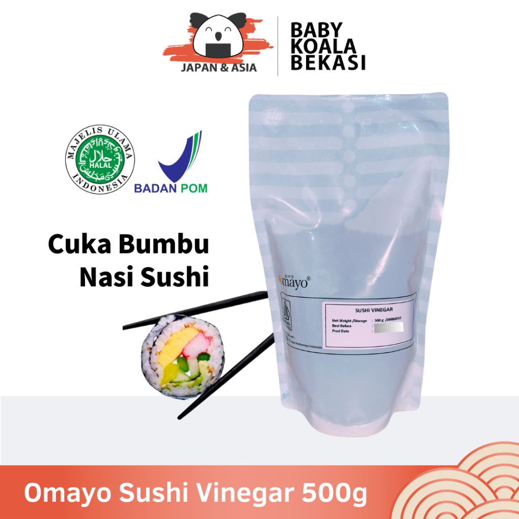 

OMAYO SUSHI VINEGAR Cuka Nasi Sushi 500 g Halal │ Bumbu Seasoning Sushi - Bekasi