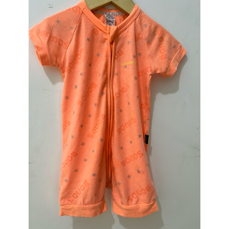 [Preloved] Bonds Wondersuit Short Orange 6-12 months