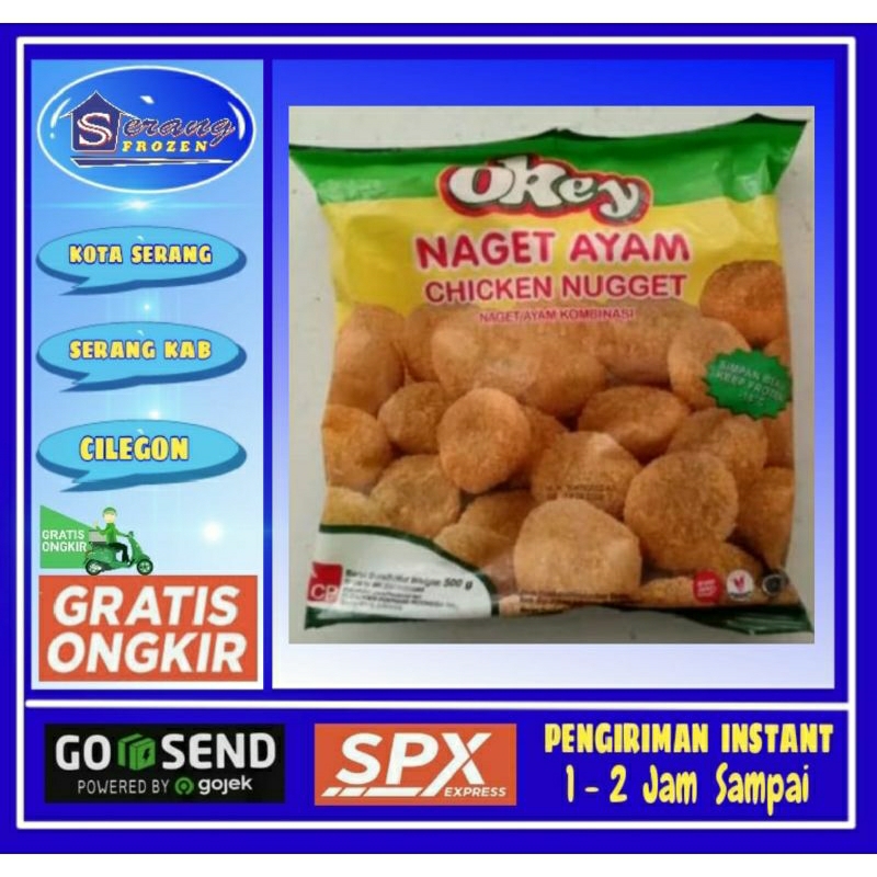 

Nugget Okey 500g,Nugget Ayam,Naget Ayam, Serang Frozen