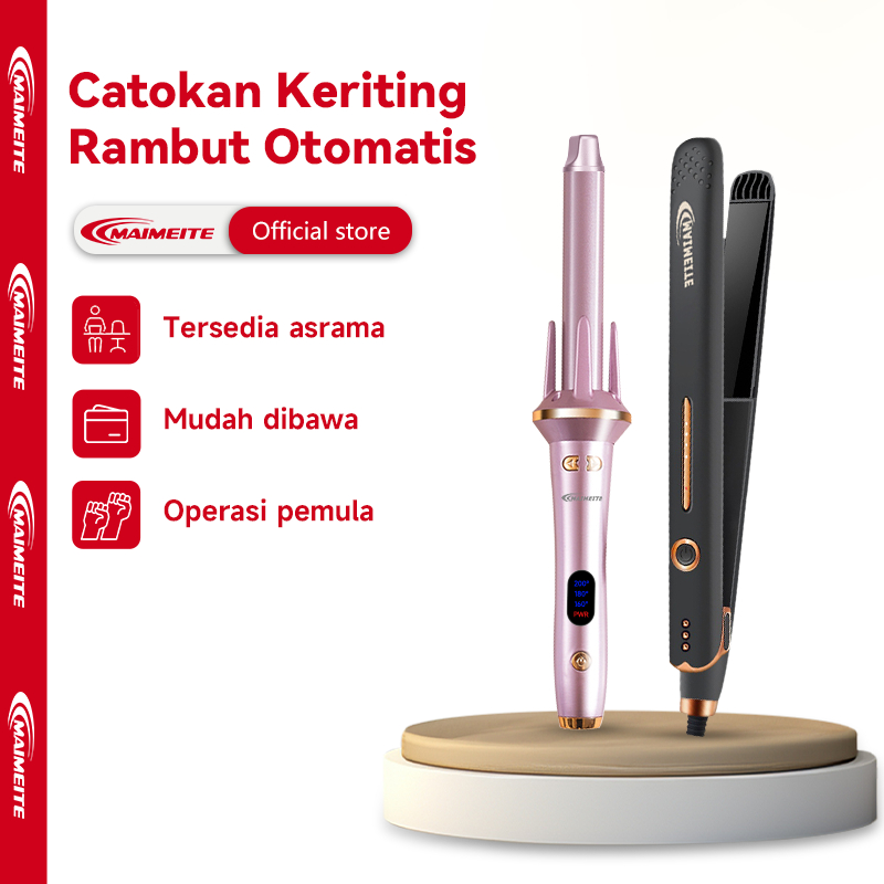 MAIMEITE Catokan Curly Otomatis Catokan Keriting Rambut 25mm Otomatis Ceramics Curly Hair Styler Str