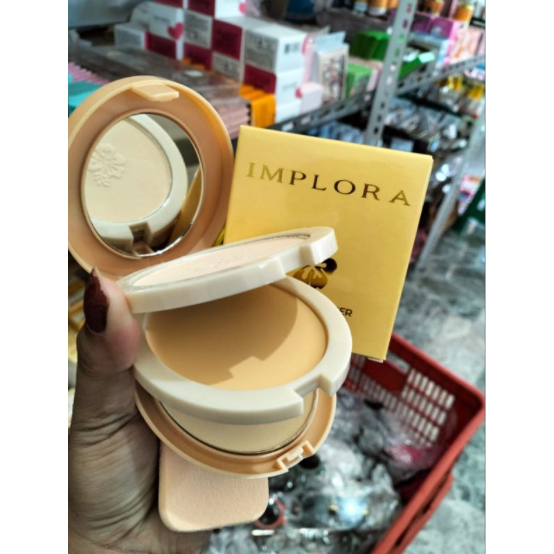 bedak implora 3in1 2bedak padat kering+bedak padat basah
