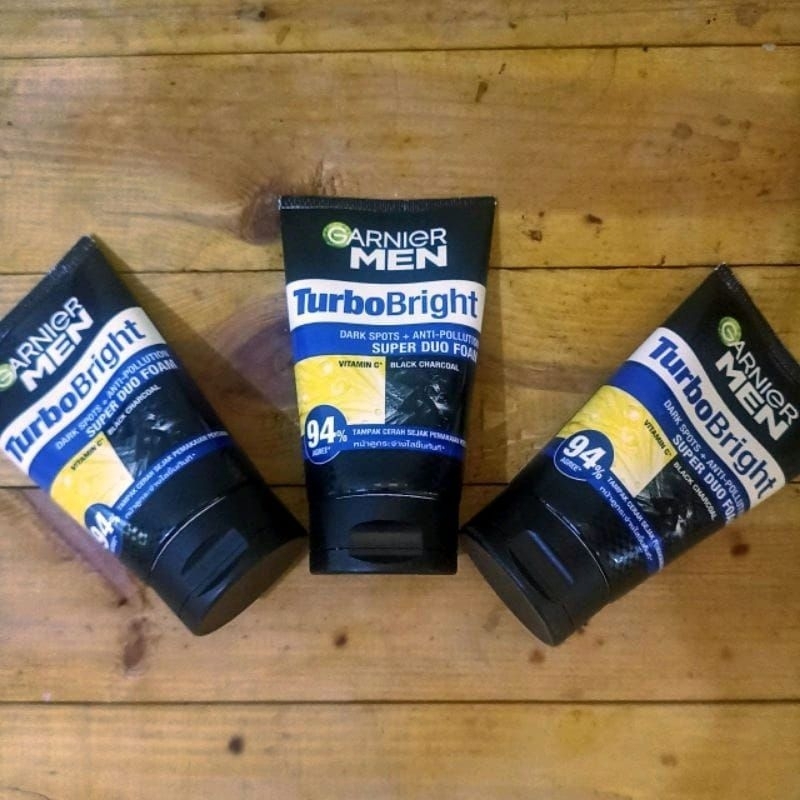 Garnier Men Turbo bright Power white Facial foam/ sabun muka Garnier men
