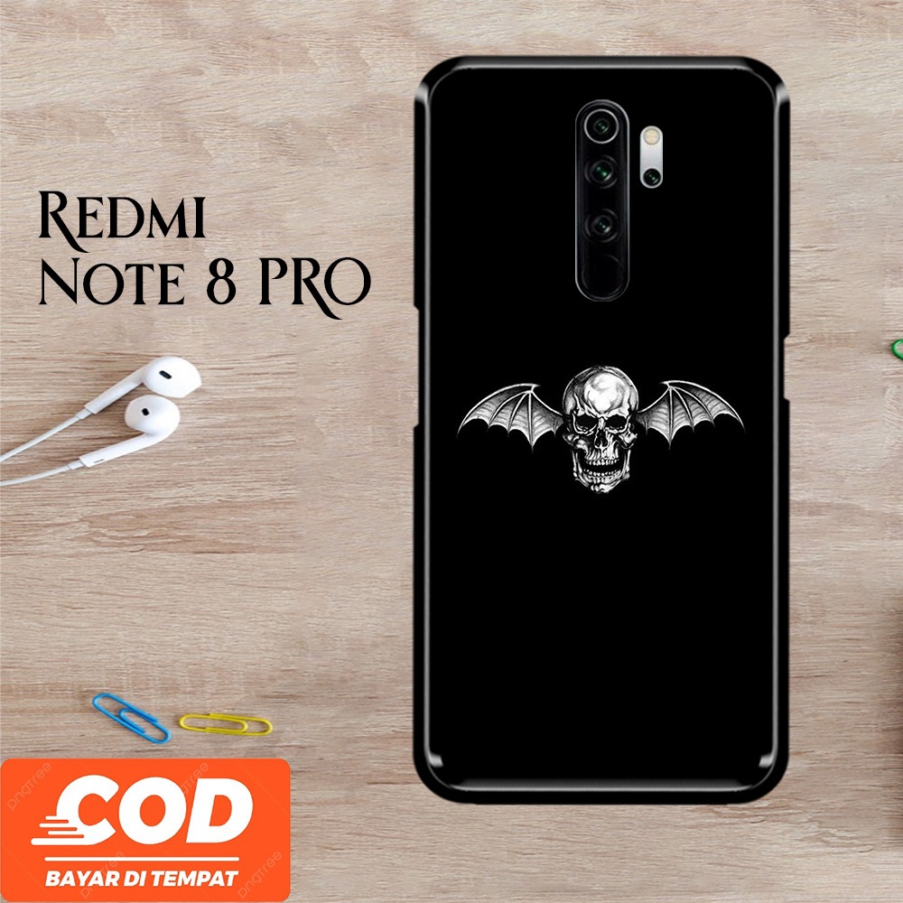 [A20] Tengkorak Dark Skull Casing Xiaomi Redmi Note 8 Pro Case Pelindung Hp Keren Lucu Viral Unisex 