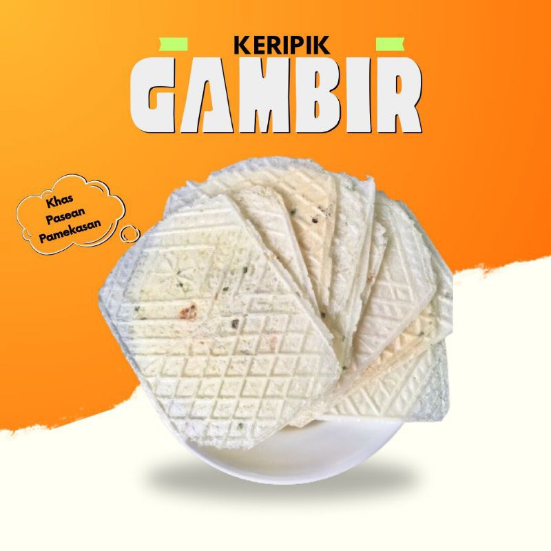 

KRIPIK GAMBIR Khas pasean madura isi 100 lembar renyah gurih nikat
