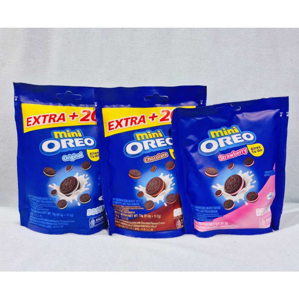 

Mini Oreo Original / Strawberry / Coklat (73 gr / 61.3 gr)