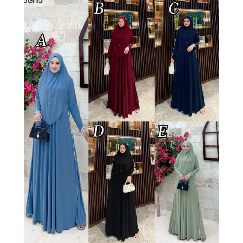 Inara Syari Gamis Syari Mewah Original Jersy Korea Import