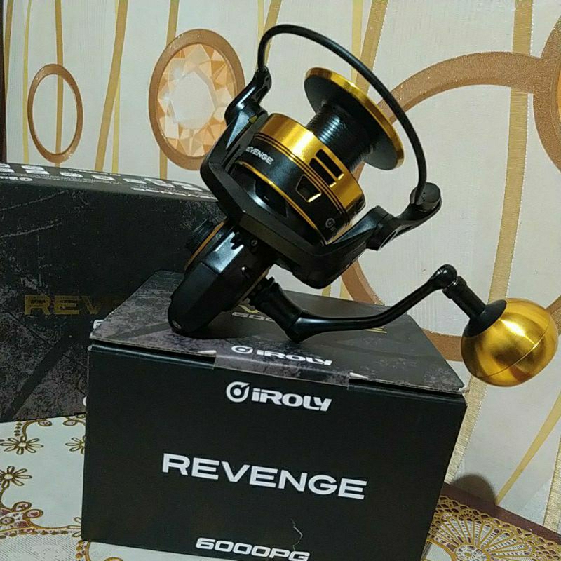 Reel iroly REVENGE 6000/power handle/ultimate jigging reel/alumunium body