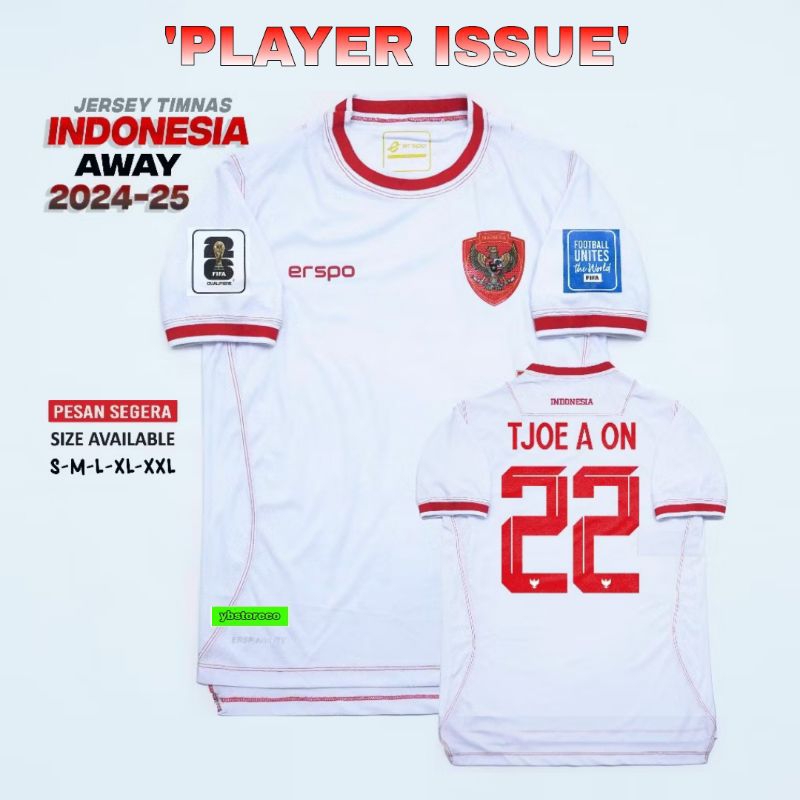 JERSEY TIMNAS AWAY 2024/2025 PLAYER ISSUE JERSEY TIMNAS INDONESIA JERSEY BOLA INDONESIA BAJU TIMNAS 